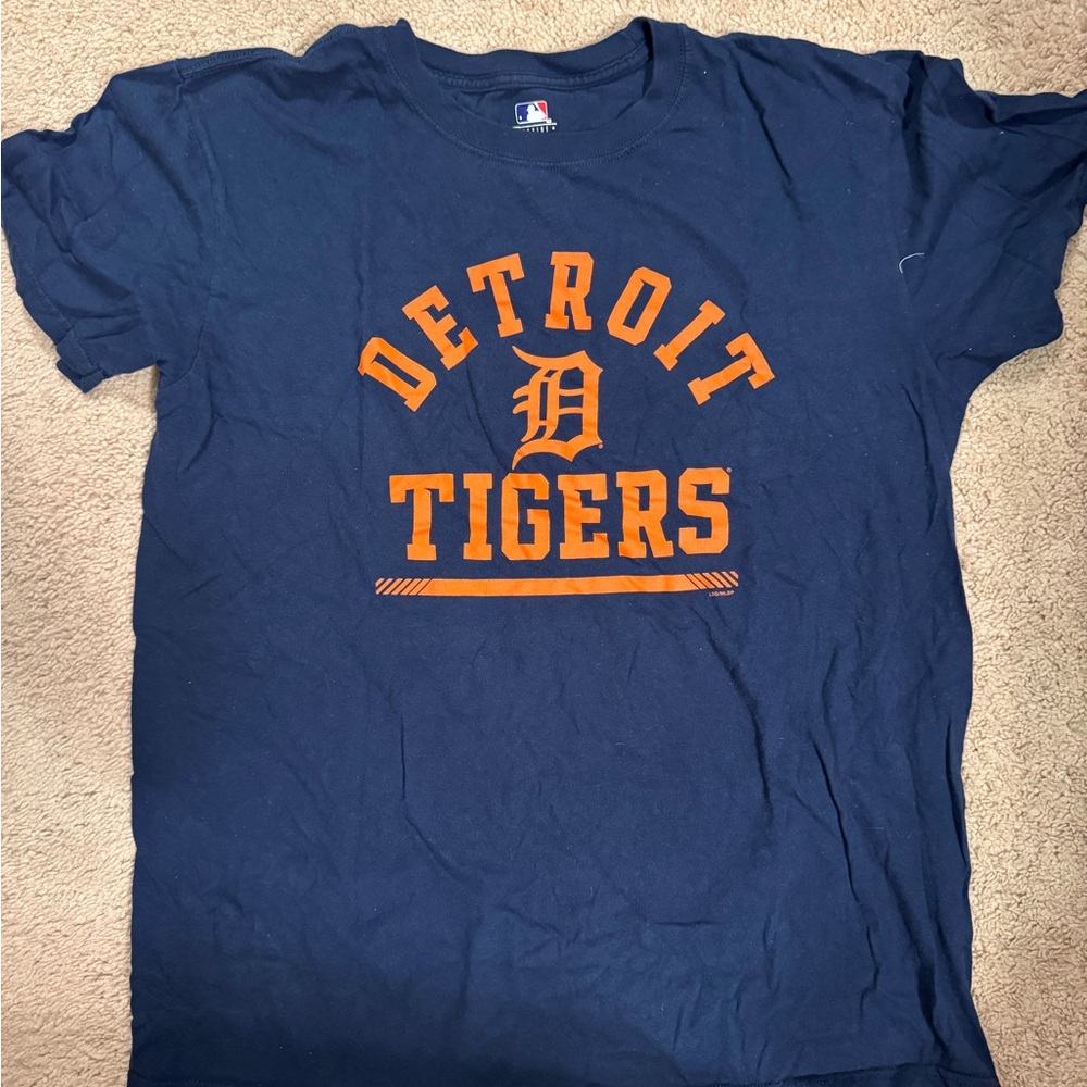 MLB Detroit Tigers Navy and Orange Team Tee